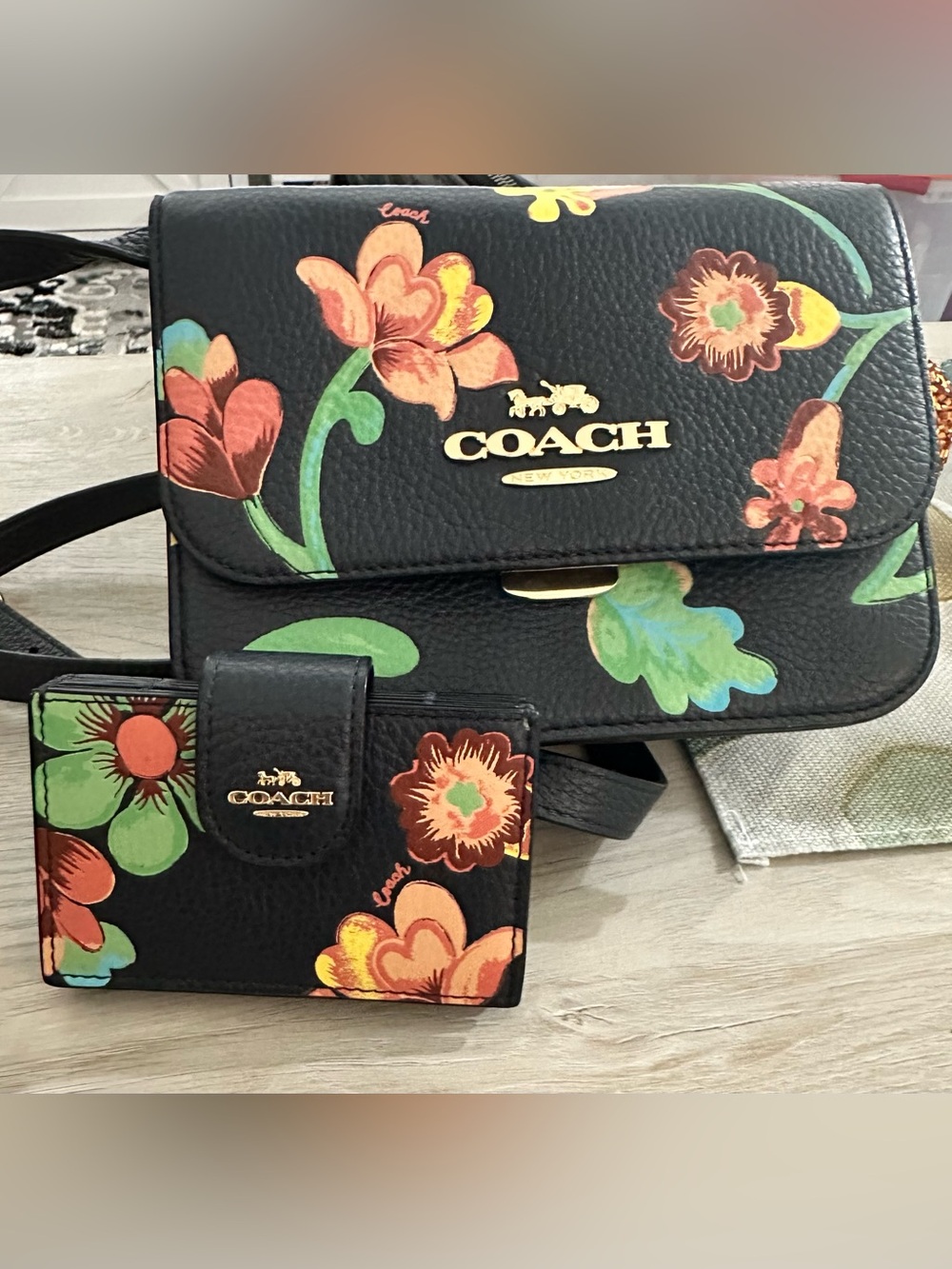Mini Brynn Crossbody With Dreamy Land Floral Print & Matching wallet